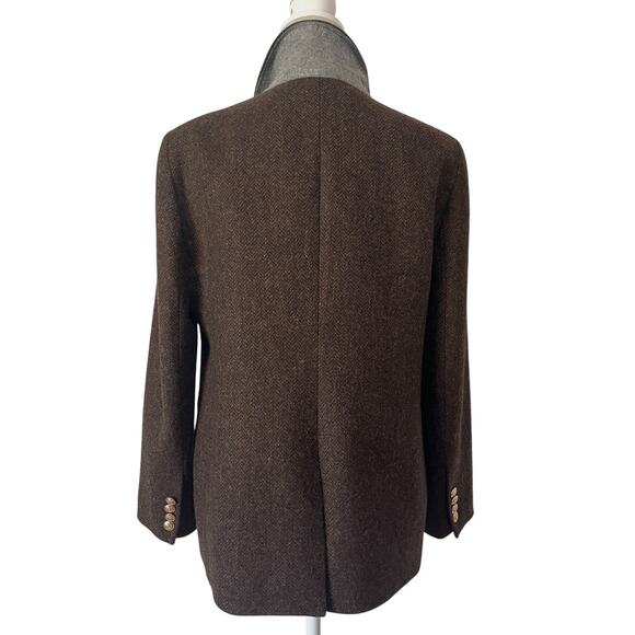 J.Crew Bristol Blazer Jacket Chocolate Brown Wool Double Breasted Size 10P - Picture 9 of 11